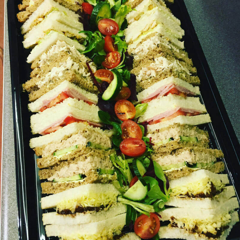 Sandwich tray for office meetings